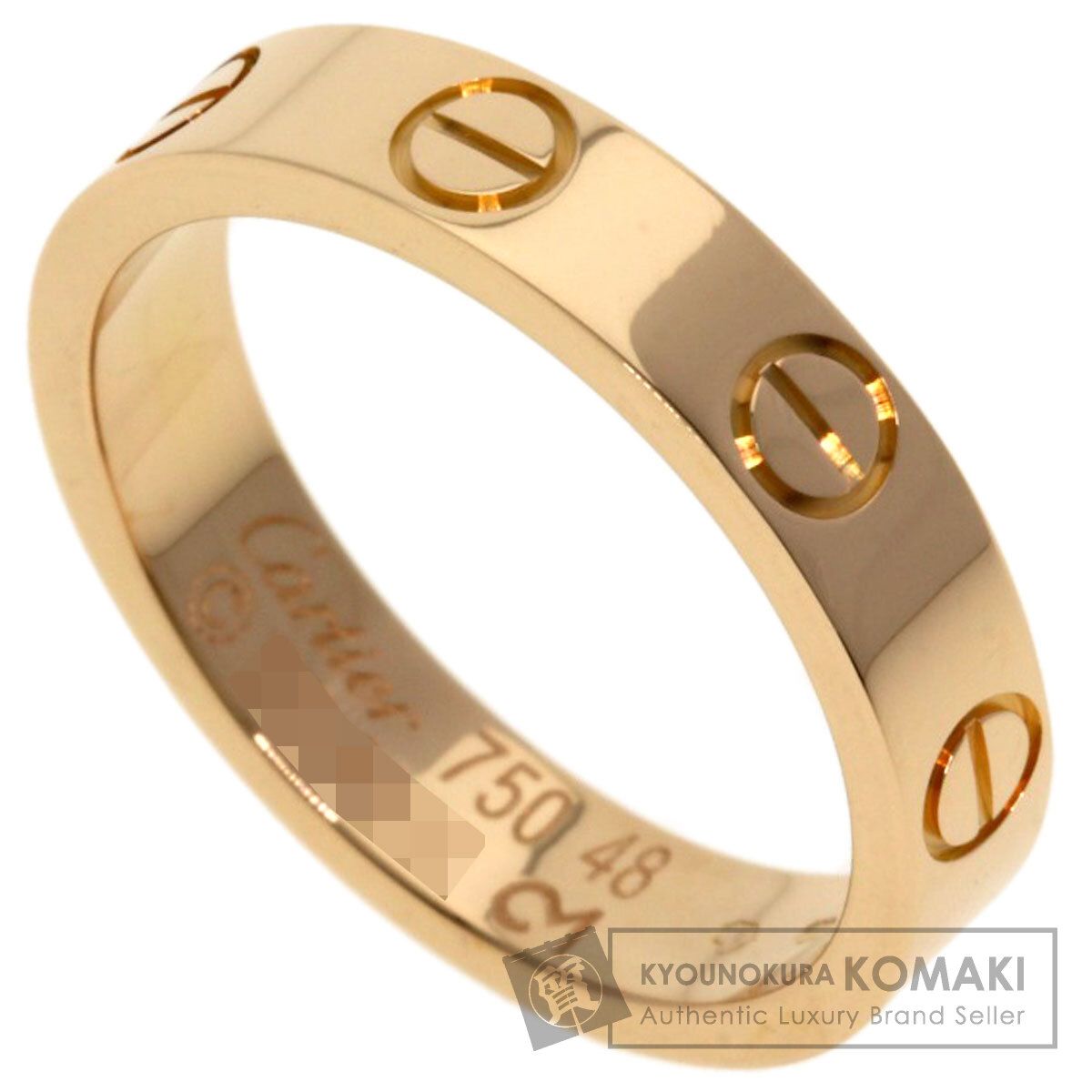 CARTIER カルティエ ミニ ラブリング 48 リング 指輪 K18PG レディース