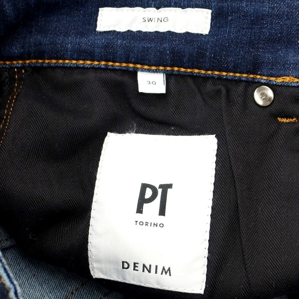 【新品】ピーティートリノ デニム PT TORINO DENIM SWING 加工 ストレッチデニムパンツ ジーンズ ネイビー【サイズ30】【メンズ】