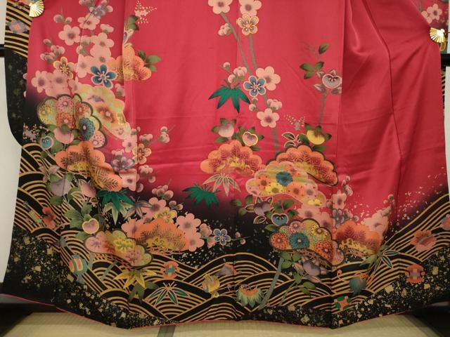 振袖 豪華 金彩 和装 ジャパンモード 黒/ゴールド(金色) 本家虎柄 絶対目立つ 渋い ド