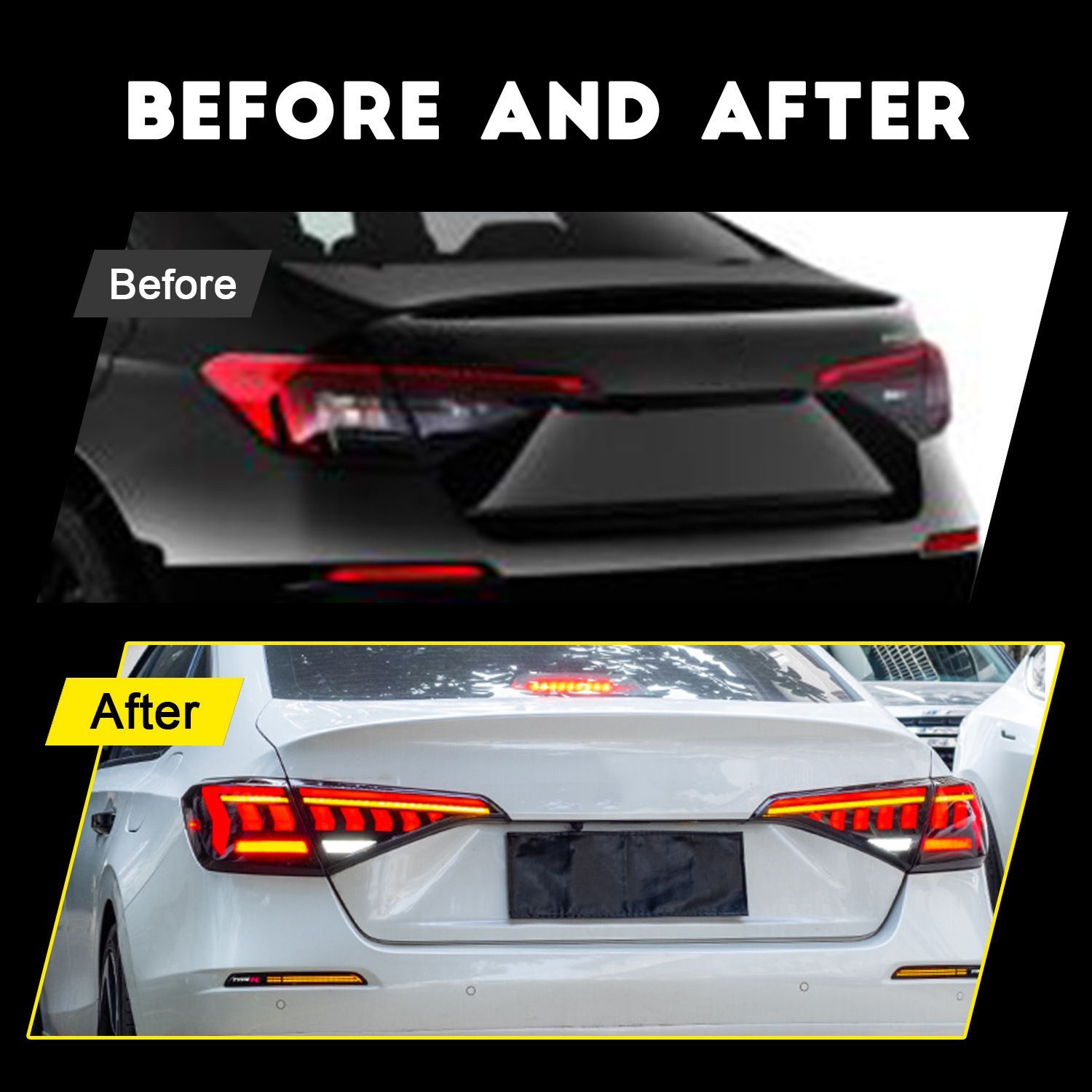 ホンダ シビック 22-24年モデル 用 LED流光転向尾灯ユニット改造