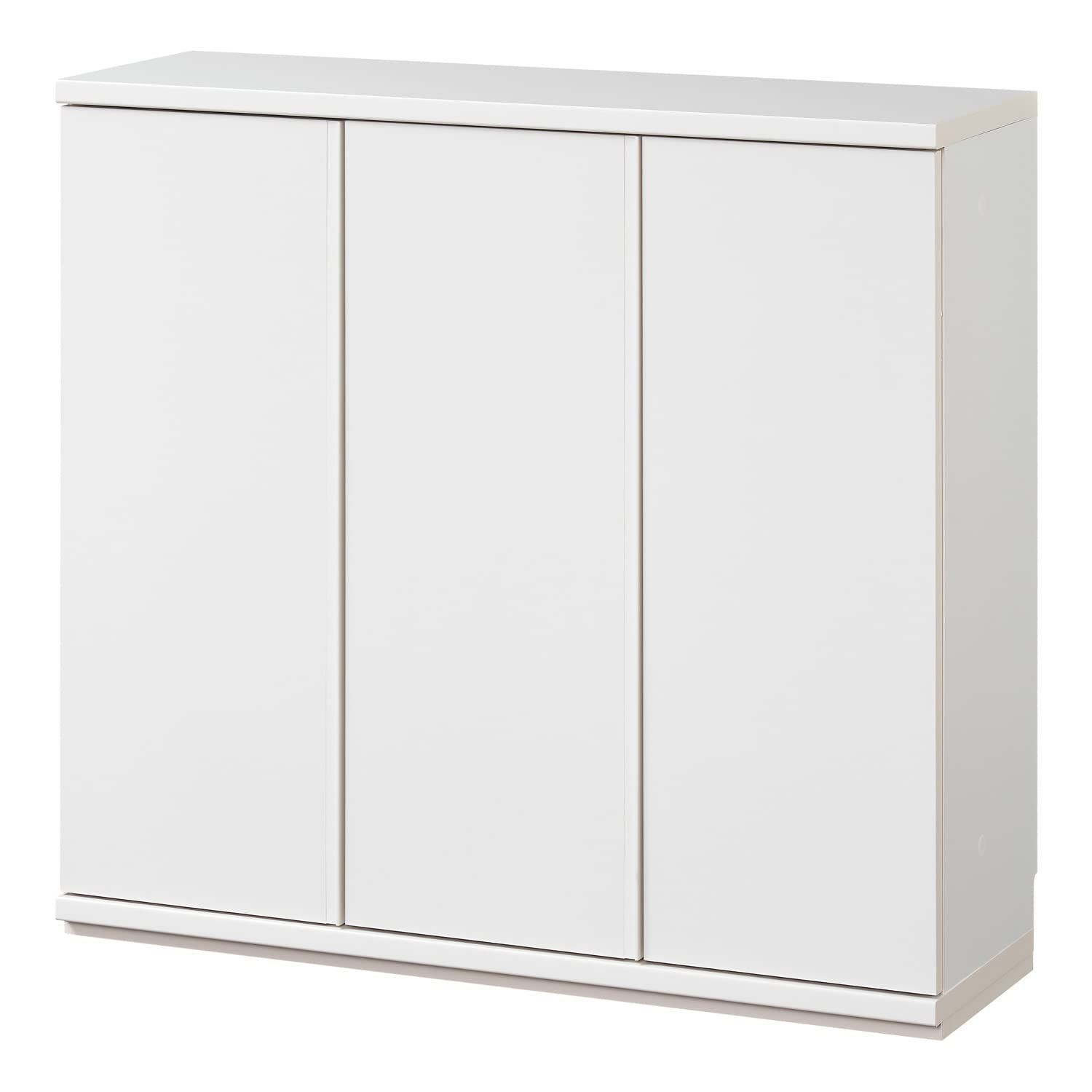 在庫セール キャビネット 木製 扉タイプ 組み合わせてキッチン ダイニングに合わせた幅にできるユニット収納 シンプルなデザイン ホワイト ラック 白 幅90 カウンター下収納 奥行29.6 高さ84.9cm PTS-8590D 白井産業 WH ピタシエ