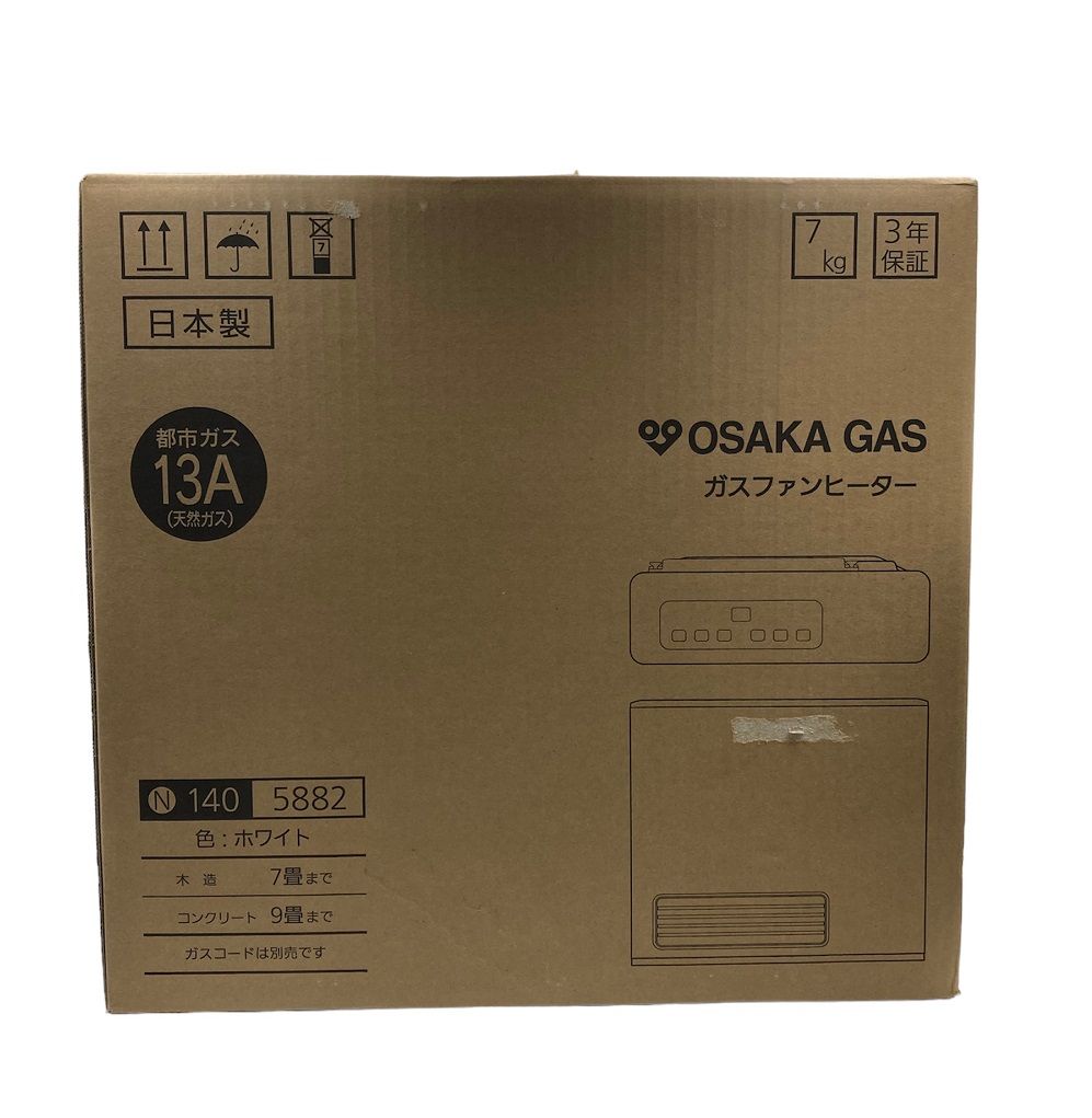 大阪ガス 都市ガス用13A ガスファンヒーター 140-5882 中古 1 - メルカリ