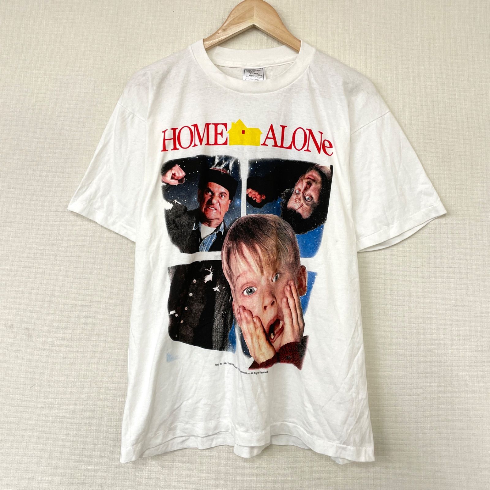 HOME ALONE ホームアローン フォトプリント Tシャツ 半袖 輸入品51㎝袖丈