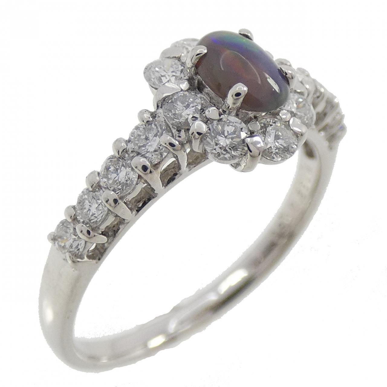 PT900 ブラックオパール リング 0.192CT