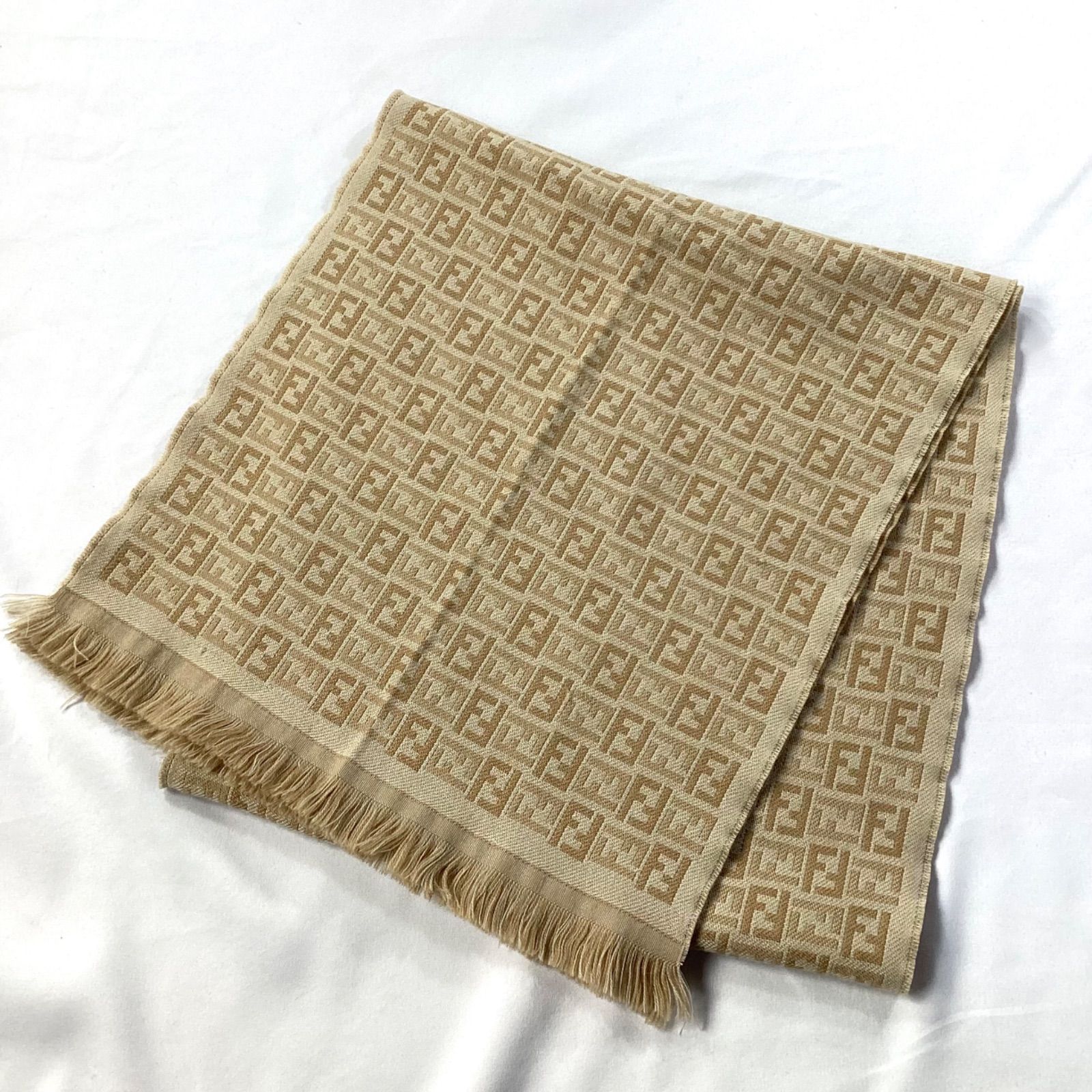フェンディ/マフラー/ズッカ柄/ウール/総柄/ FENDI フェンディ マフラー ズッカ柄 総柄 ウール ホログラム