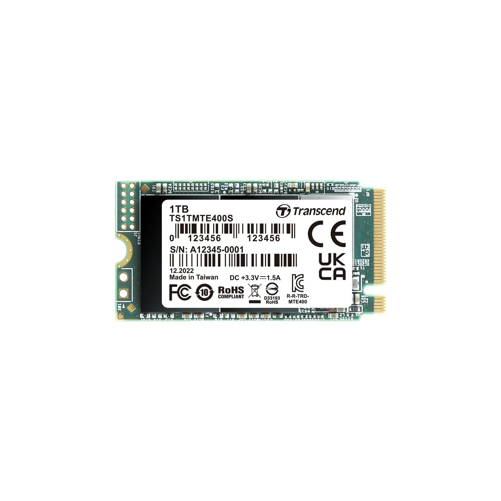 トランセンドジャパン トランセンド 1TB PCIe SSD M.2 2242 NVMe PCIe Gen3×4 M Key TS1TMTE400S