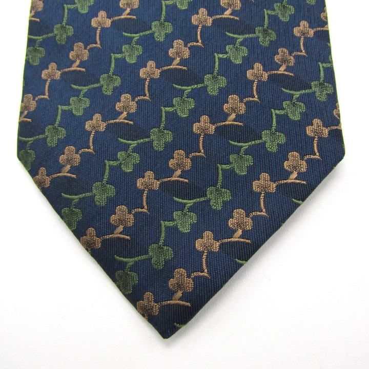 イヴ・サンローラン ブランド ネクタイ YSL ストライプ柄 クローバー