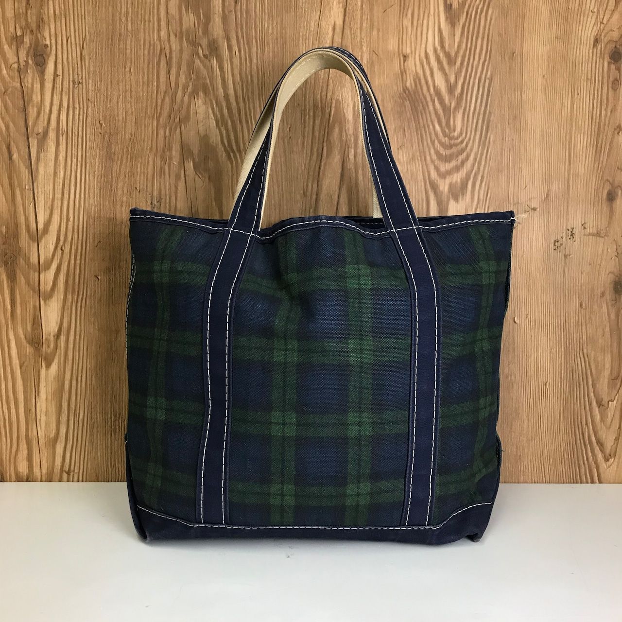 USA製 90s L.L.Bean BOAT AND TOTE エルエルビーン ジッパー付き キャンバス トートバッグ 90年代 アメリカ製 古着  s24102870【BF2411】 - 対テロリストの