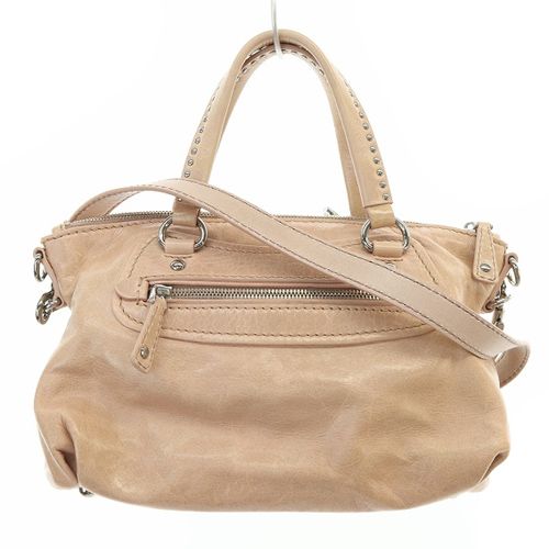 ミュウミュウ ハートチャーム レザー ハンドバッグ ショルダーバッグ