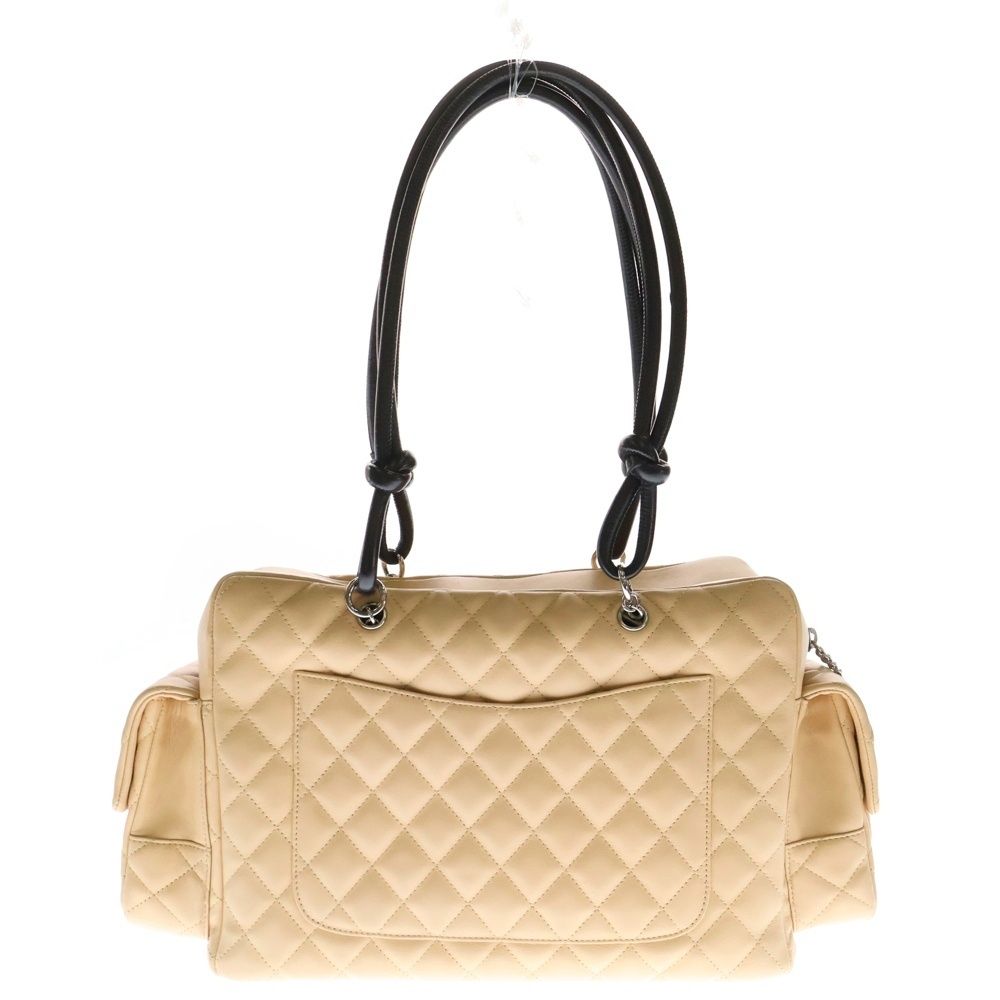 専用　CHANEL カンボンライン　ハンドバッグ　ベージュ CHANEL (シャネル) ココマーク カンボンライン マルチポケット