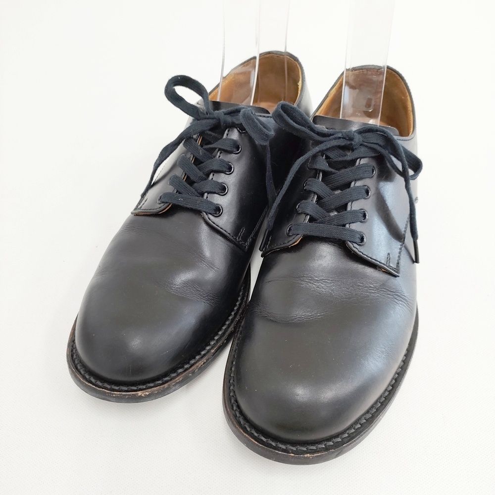 MARGARET HOWELL プレミアムライン プレーントゥ LEATHER LACE UP SHOES サイズ6 1|2 シューズ 靴 ブラック レディース マーガレットハウエル 5-0904G◎