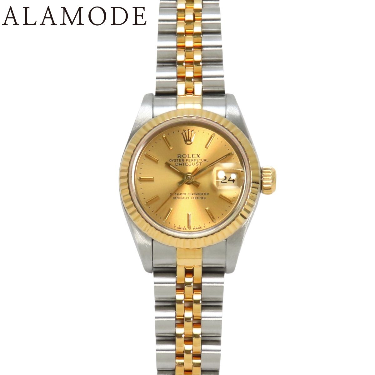 保証書付】ロレックス 69173 デイトジャスト YG/SS X番(1991年) 自動  