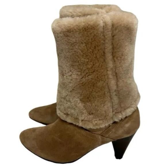 CORSOROMA9 コルソローマ 2Wayショートブーツ スエード ボア ベージュ 23cm イタリア製