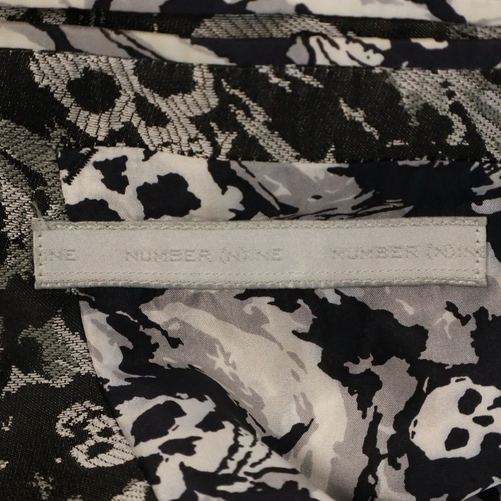 NUMBER (N)INE (ナンバーナイン) 01SS TIME期 スカル総柄 シルク  