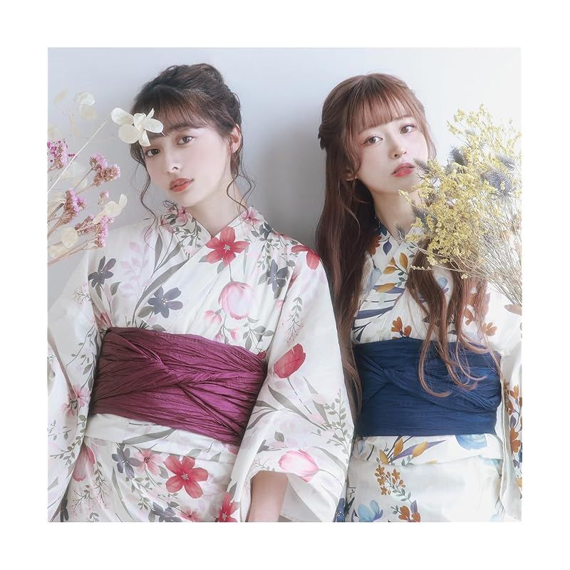 KYOETSU 浴衣 浴衣 セット レディース 2点セット( 浴衣 + 帯 ) H（浴衣