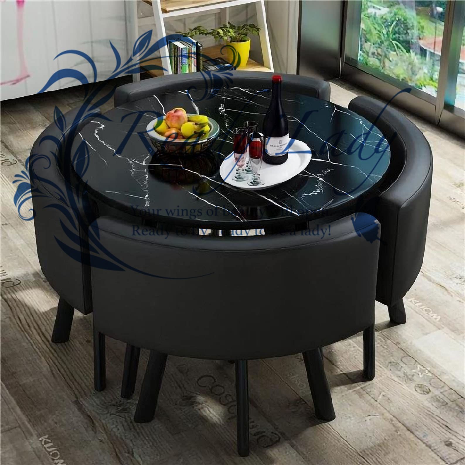 丸ダイニングテーブルと椅子セット 5 ダイニングセット ダイニングテーブルセット 食卓セット ダイニングテーブルセット4人用 掛けダイニン
