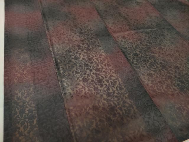 平和屋着物○上質な小紋 袷 花唐草紋紗 やまと誂製 正絹 逸品