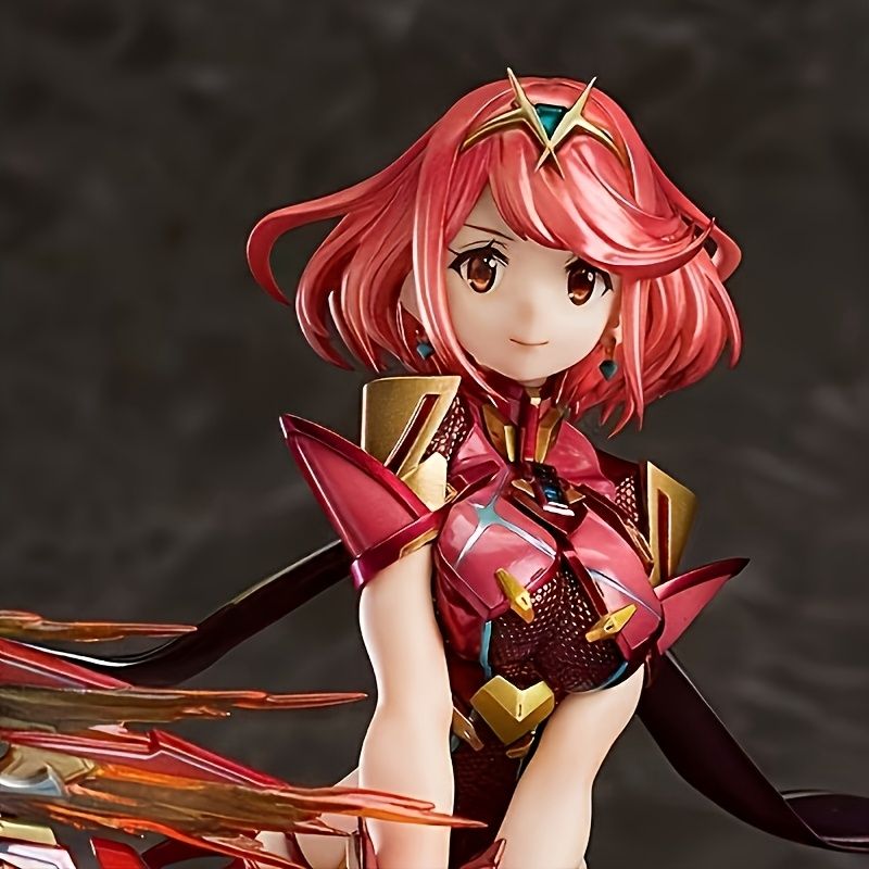 アニメレッドアーマーメカガールキャラクターフィギュア PVC素材