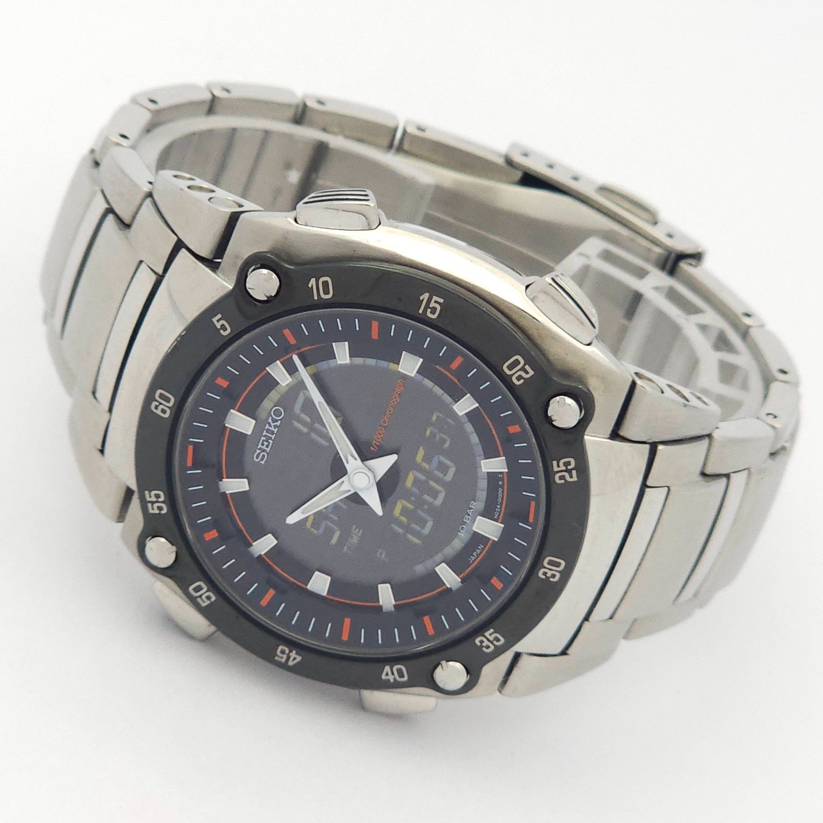 ☆良品 SEIKO セイコー スポーチュラ クロノグラフ H024-00A0 アナデジ 