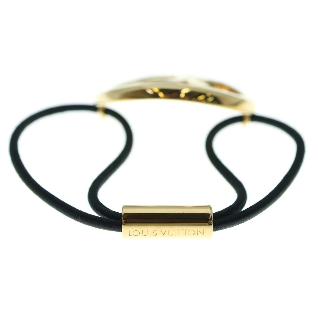 LOUIS VUITTON ルイヴィトン エラスティック ルイーズ ヘアゴム ゴールド ブラック M 00760