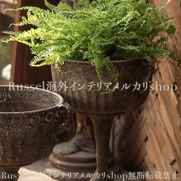 プランター ヨーロピアン調 ヴィンテージ風 庭 シャビーシック シャビー加工 アンティーク調 ガーデニング 雑貨 ガーデン雑貨 ガーデンインテリア ガーデン インテリア 庭の装飾 お洒落 おしゃれ 4 7 プランター 鉢 プランター 園芸用品