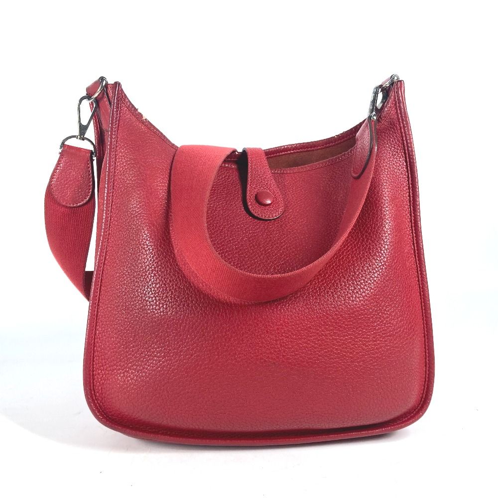 エルメスHERMESエブリンPMレッド ショルダーバッグ