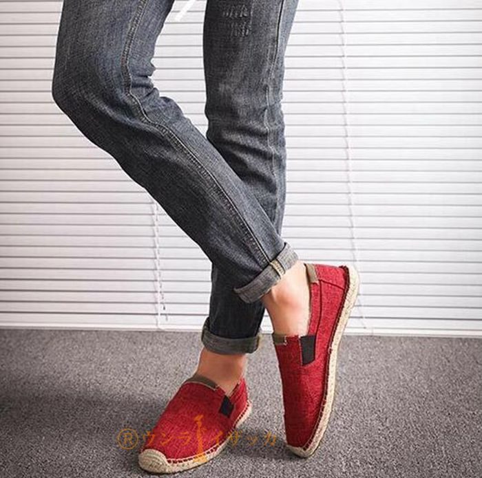 エスパドリーユ メンズ リネンシューズ スニーカー ローファー