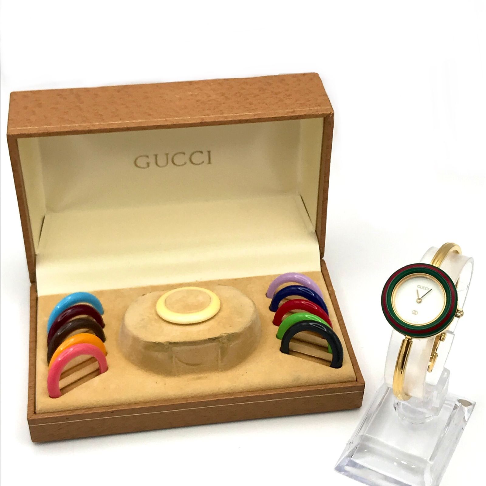 GUCCI グッチ　腕時計　ウォッチ　付属品　チェンジベゼル　シェリーライン GUCCI グッチ レディース 腕時計 チェンジベゼル バングル