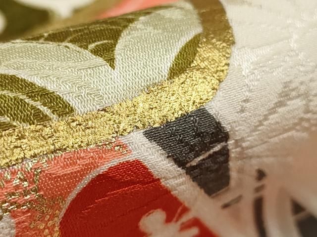 平和屋着物□豪華振袖 駒刺繍 束ね熨斗花文 金彩 正絹 逸品