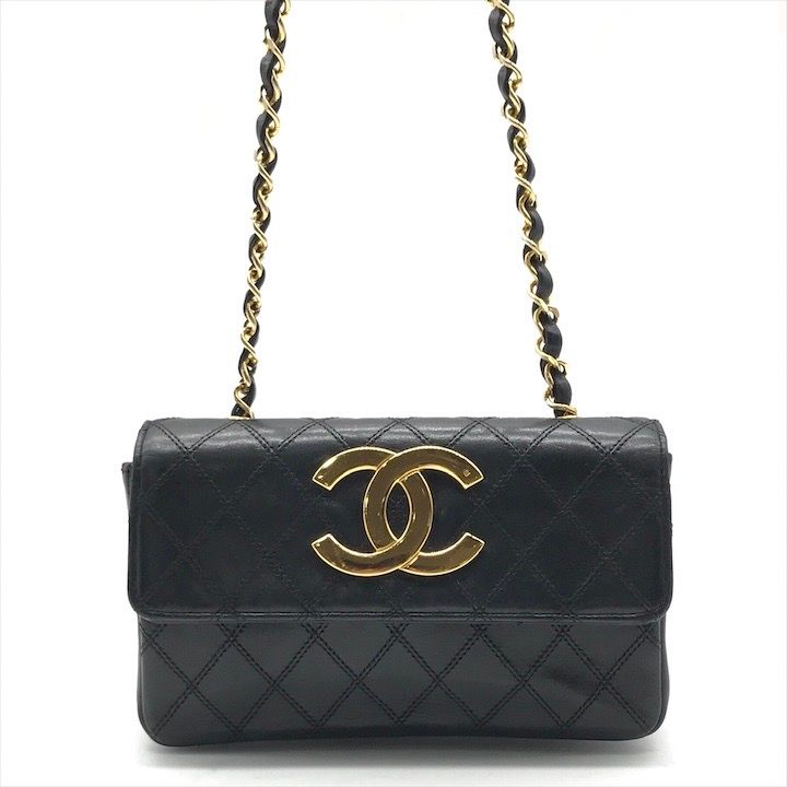 良品 CHANEL シャネル ミニ ビコローレ デカココマーク チェーン  