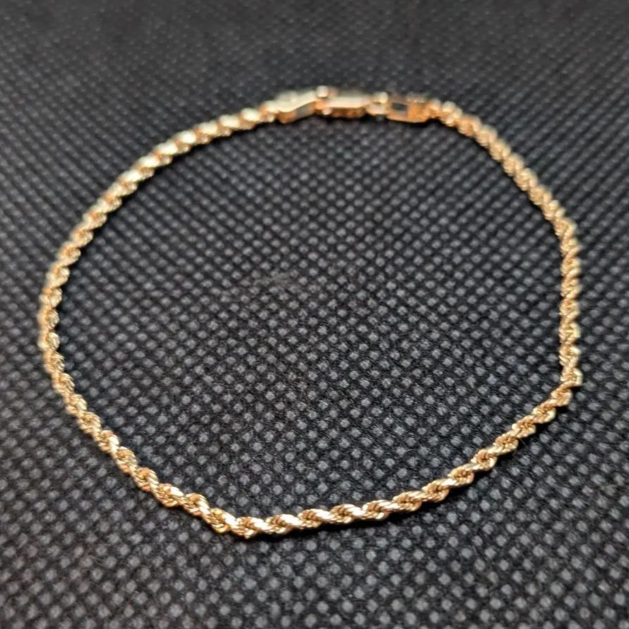 【希少品】 オールド ダブルロープチェーンブレスレット 14K ステンレス ロープチェーンブレスレット [b335-gold] | スタイル