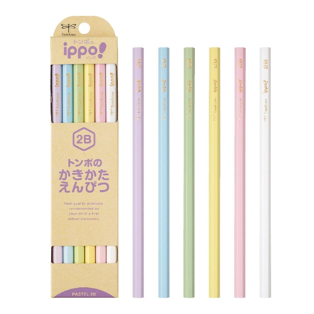 トンボ鉛筆 鉛筆 ippo! かきかたえんぴつ 2 B パステル 1ダース KB KNPT 01
