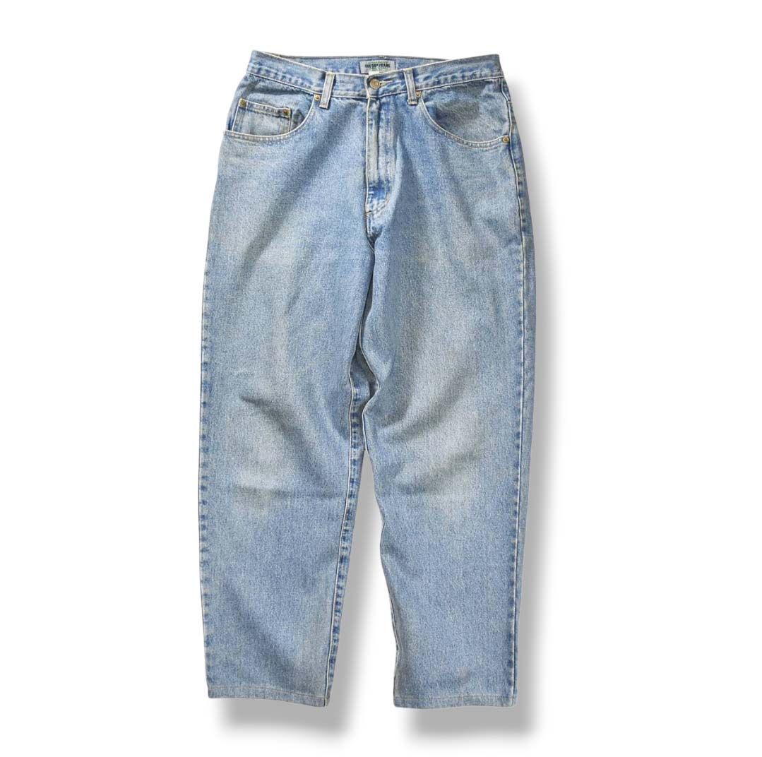 GUESS〈バギージーンズ 90s W32 HIPHOP B系 ストリート〉 90s GUESS ゲス バギー ブラックデニム HIPHOP B系 ビンテージ