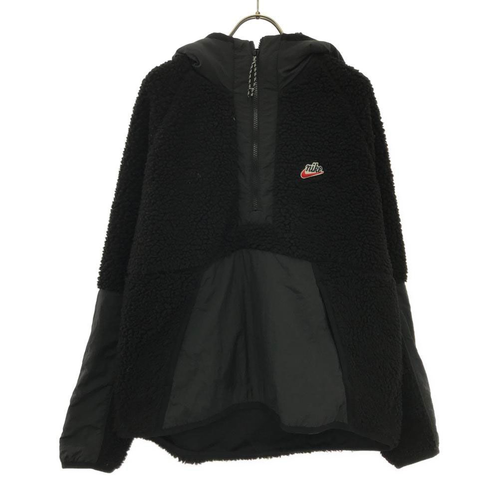 ナイキ ハーフ ボアジャケット XL ブラック NIKE 裏メッシュ プルオーバー メンズ