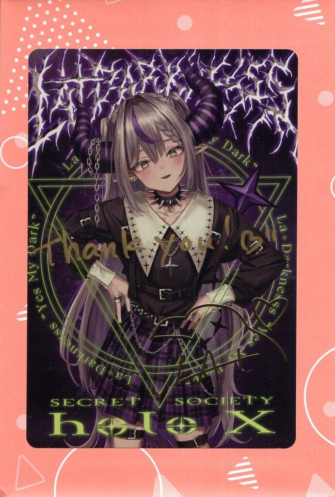 カバー 活動1周年記念 ホロライブ ラプラス・ダークネス 直筆