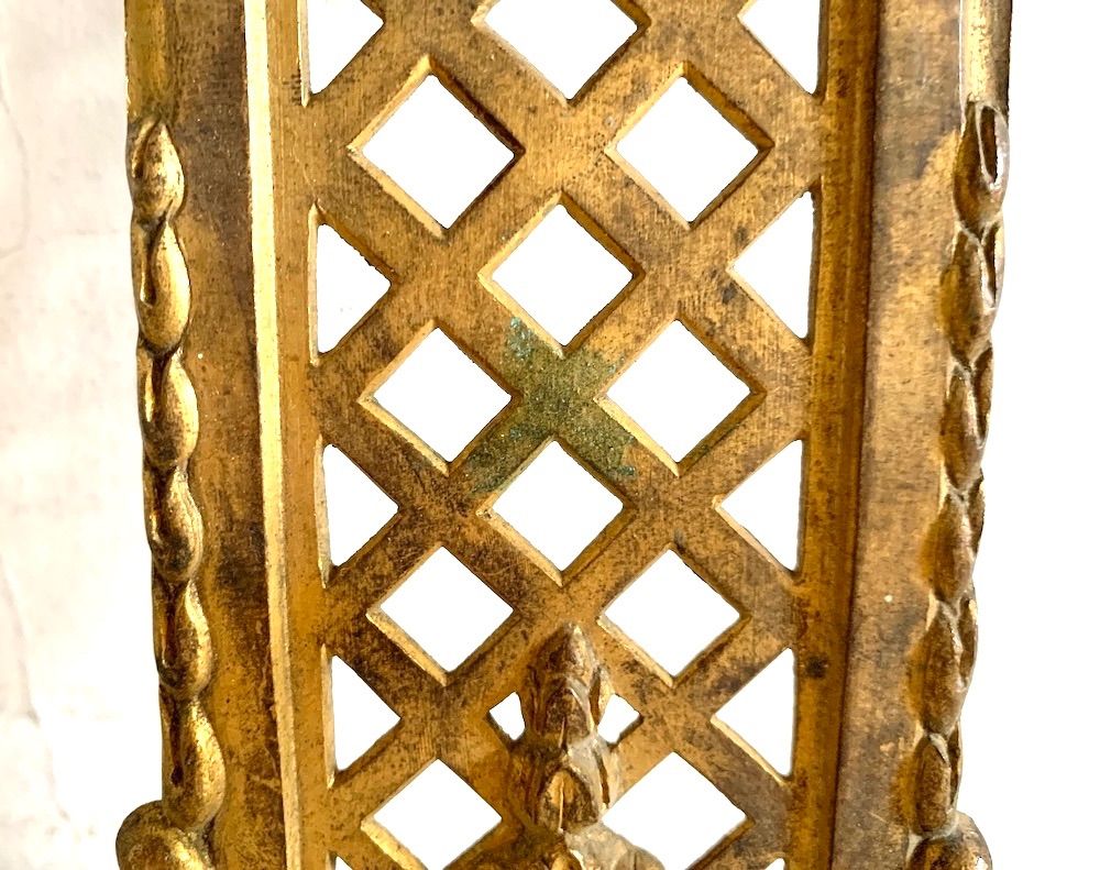 フランスアンティーク真鍮ドアプレートペア2( FA-ac58) クリアランス