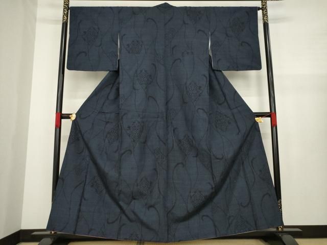 平和屋着物●結城紬　80亀甲　吉祥花文　やまと誂製　正絹　逸品　未使用　CAAT6920vf 平和屋着物○結城紬 80亀甲 吉祥花文 やまと誂製 正絹 逸品 未