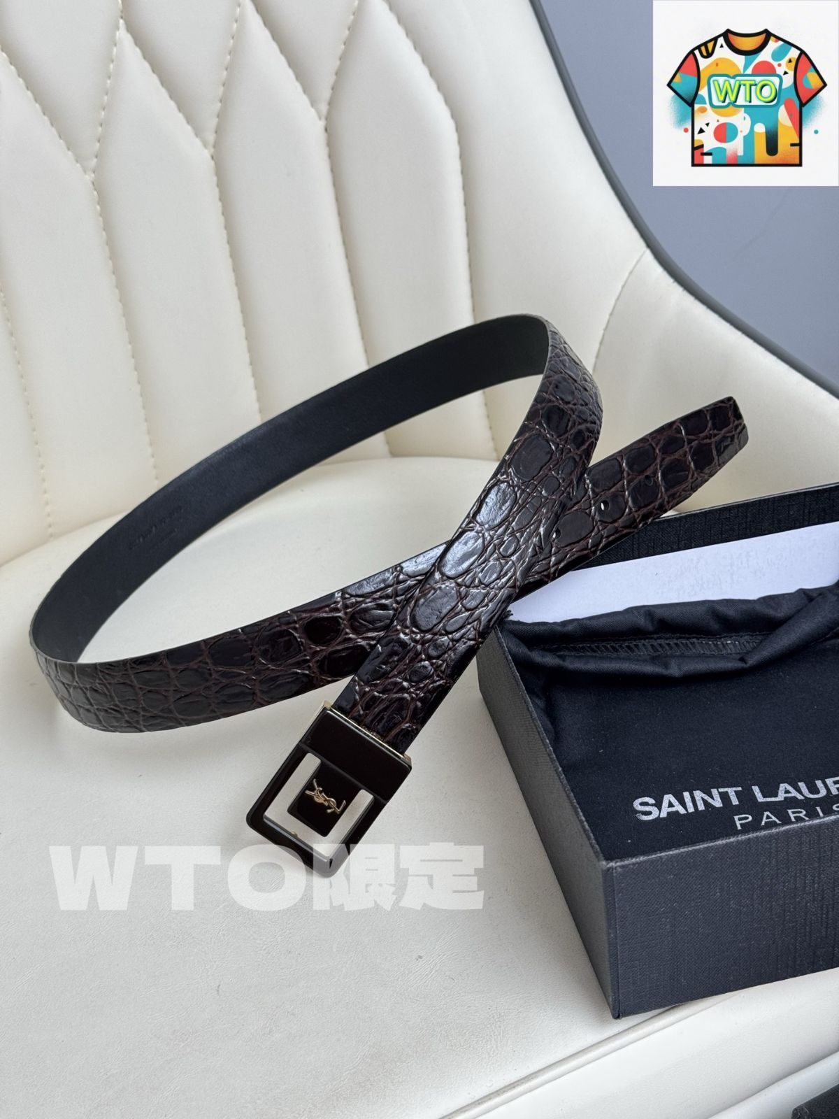今日特価】Saint Laurent レザーベルト-2 - メルカリ
