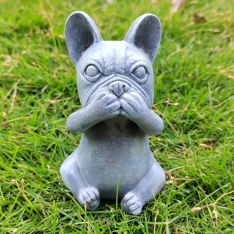 置物 樹脂工芸品 フレンチブルドッグ 見ない 聞かない 言わない 見ざる