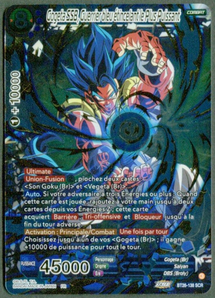 バンダイ ULTIMATE ADVENT BT26-138 Gogeta SSB, Guerrier bleu