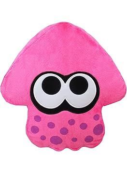 Splatoon2クッション イカネオンピンク ぬいぐるみ 高さ35cm