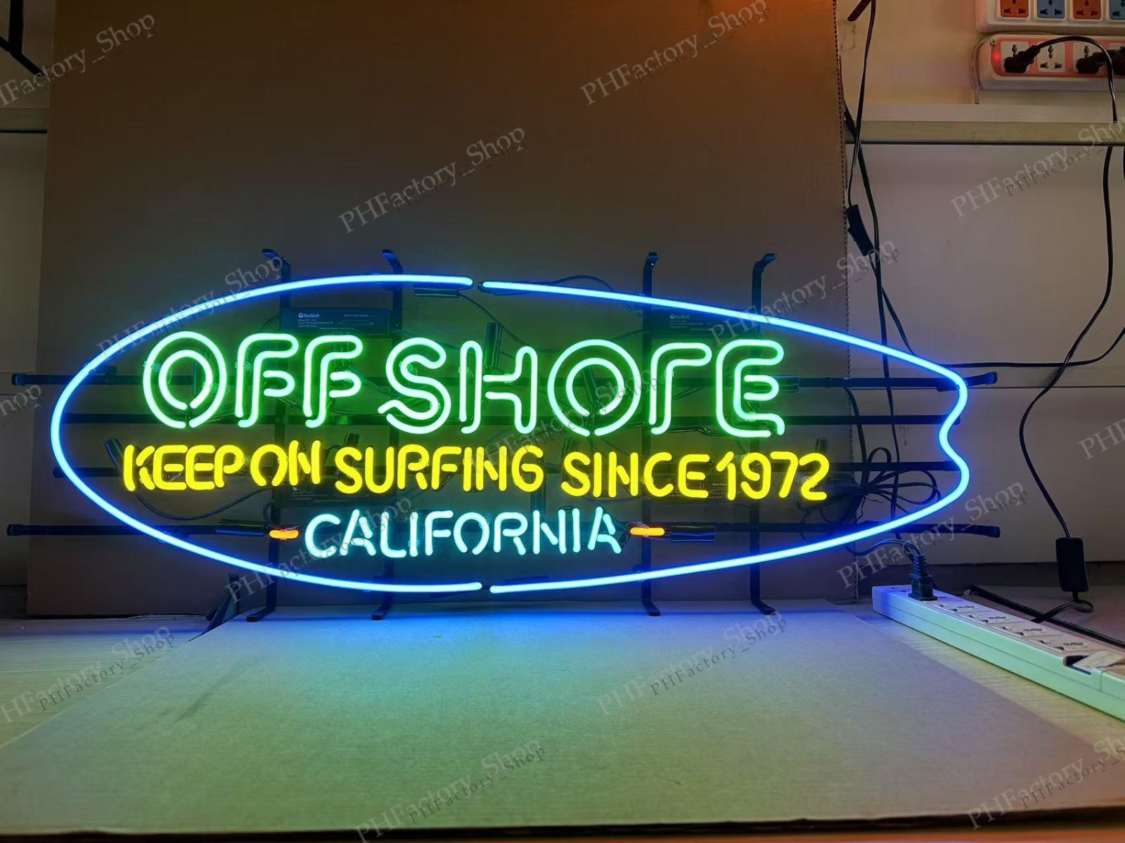 サーフブランド オフ・ショア ロングボード ネオン管（カリフォルニア