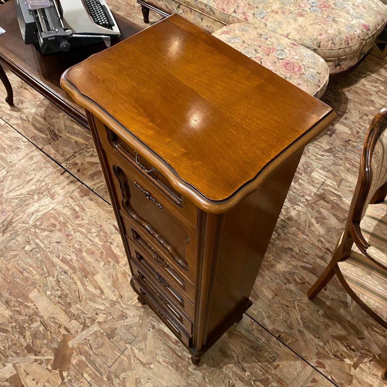 コンソールチェスト スリム 猫脚 鍵付属 ナチュラルブラウン I様専用】コンソールチェスト スリム 猫脚 鍵付属 ナチュラルブラウン