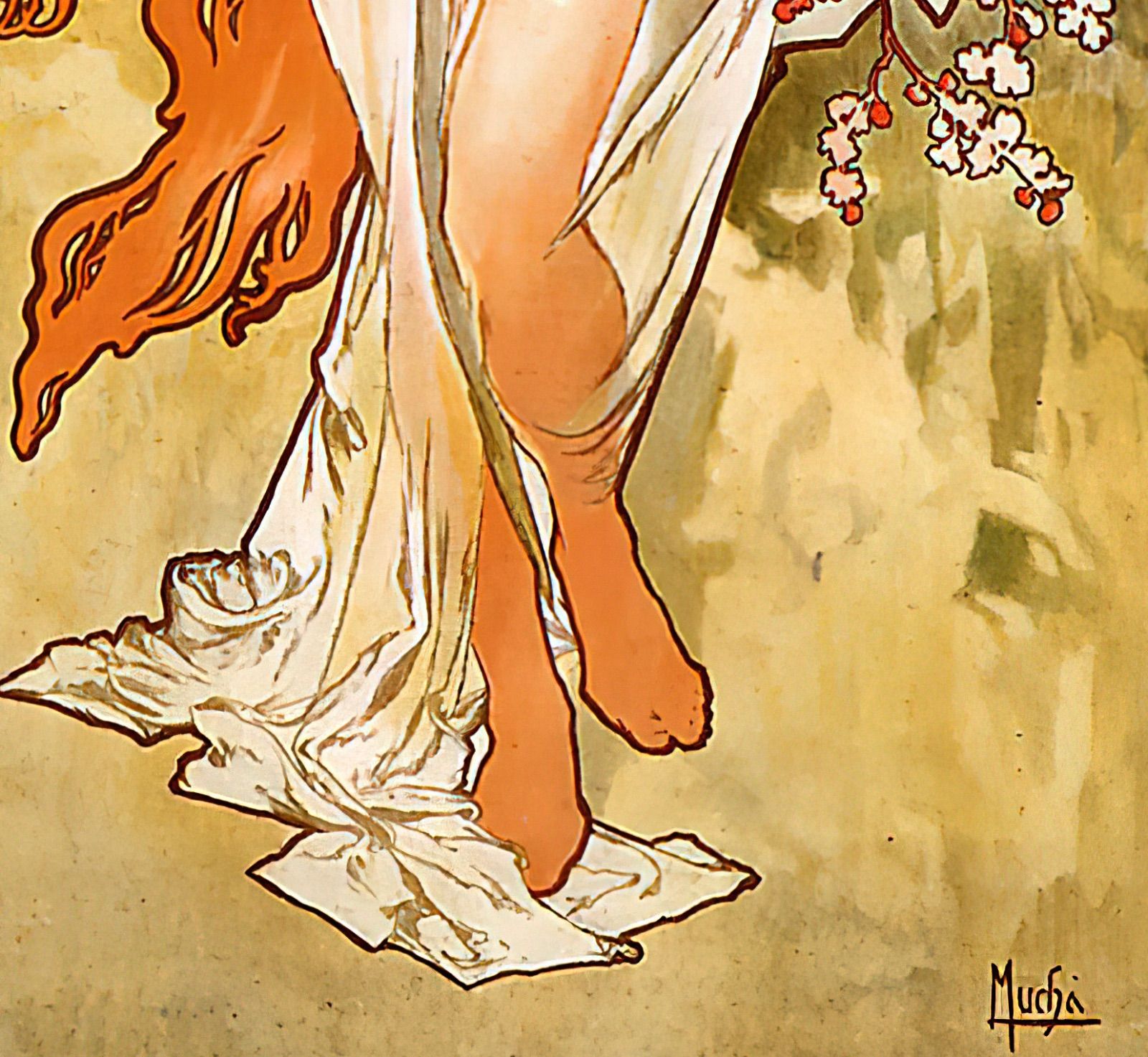 ミュシャ 『サマリアの女』 リトグラフ 1897年 19x59cm 複製画