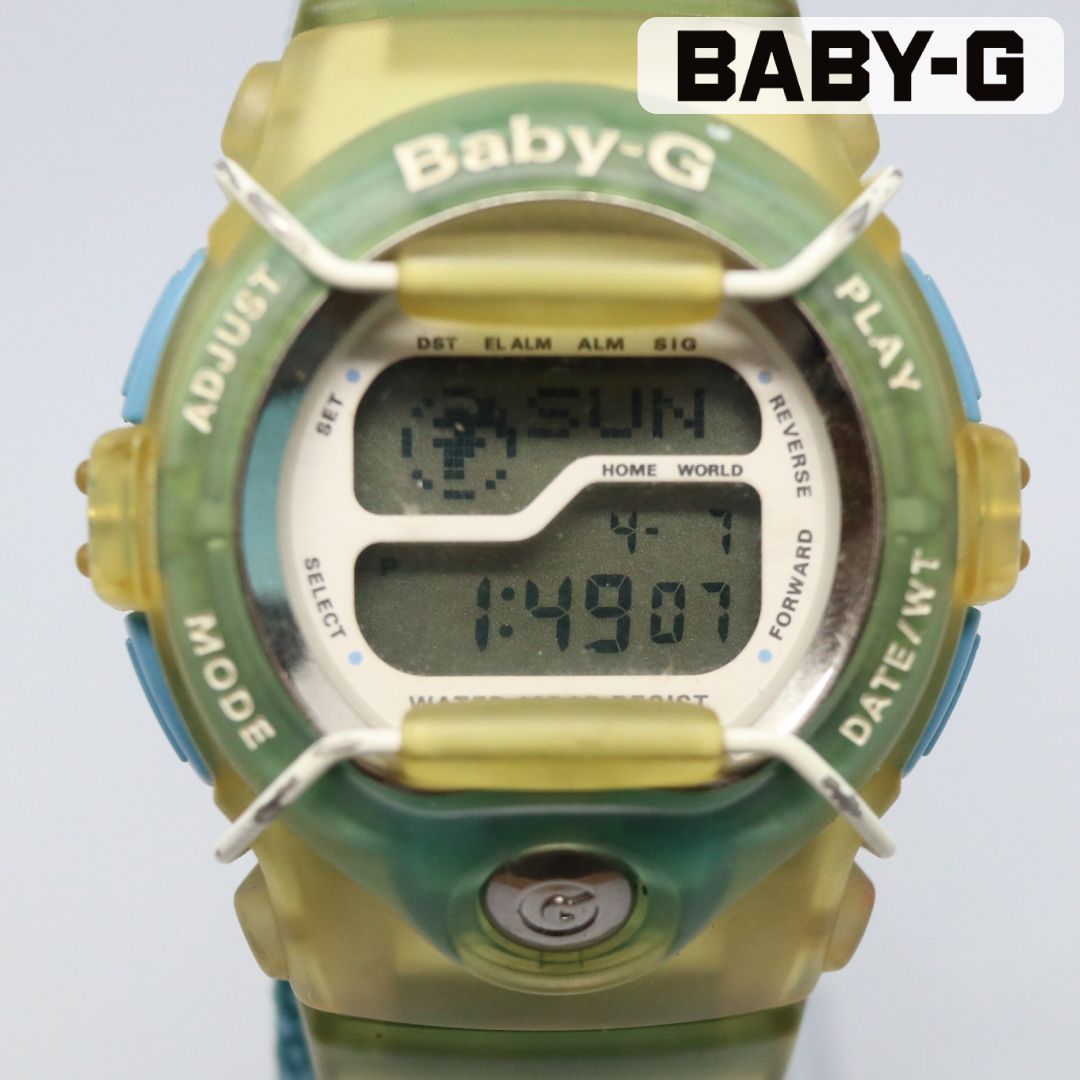 【稼働品】CASIO カシオ Baby-G ベビージー BGT-100 TRIPPER  ブルー デジタル 腕時計 レディス スポーツ