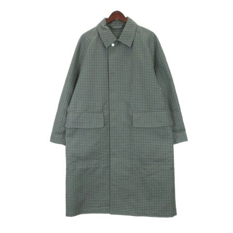 ユニクロ UNIQLO ステンカラーコート チェック グレー系 M 250904E