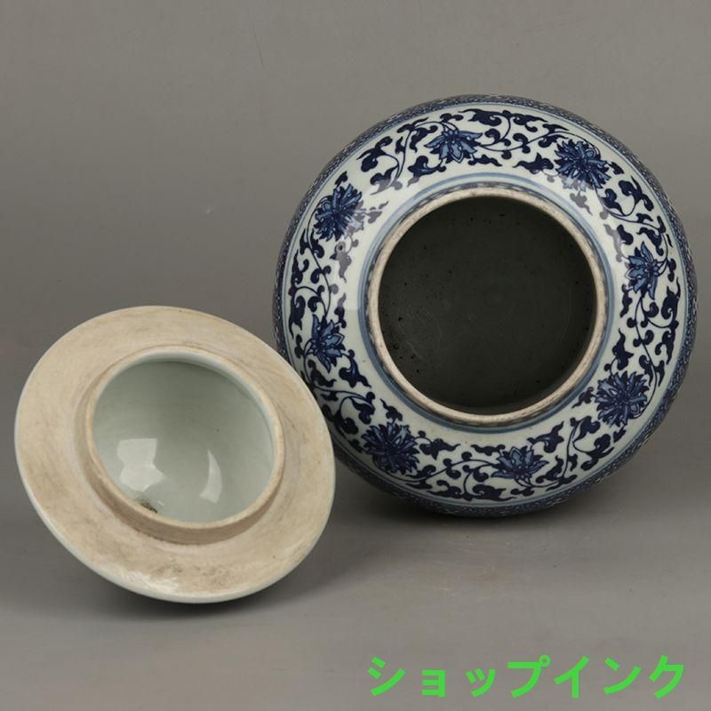 中国美術品 青花磁花鳳紋壺 景徳鎮 陶磁器 装飾品 現代工芸品 美術品 置物 元 青花鳳紋缶 景徳鎮 陶磁器 装飾品 現代工芸品 美術品