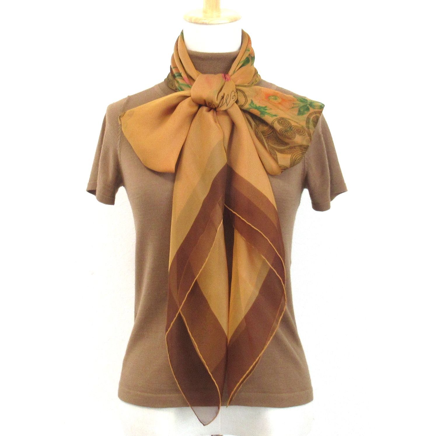 HERMES エルメス カレ140 シフォンスカーフ ARABESQUES 『アラベスク 
