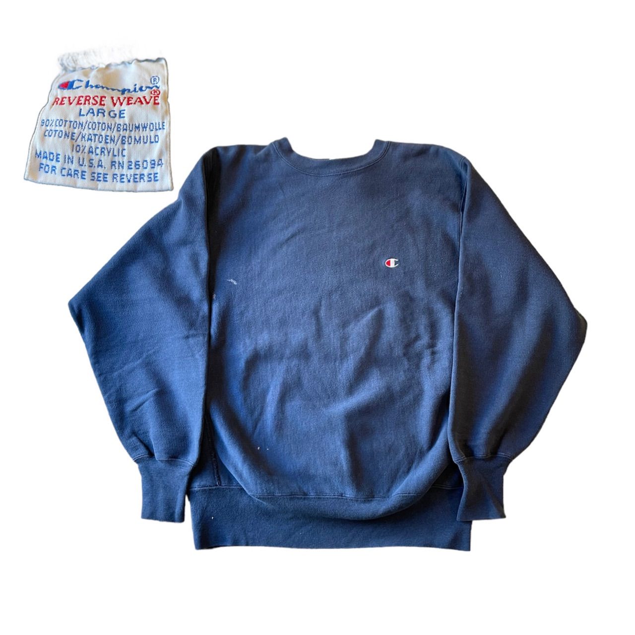90s USA製 CHAMPION RW BLUE Large 【公式通販】