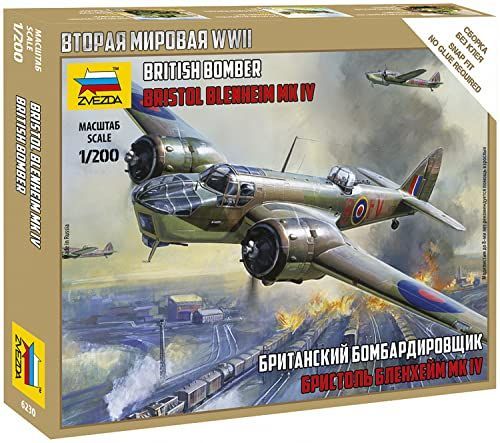 【】ズベズダ 1/200 ブリストルブレニム MKIV イギリス軽爆撃機 プラモデル